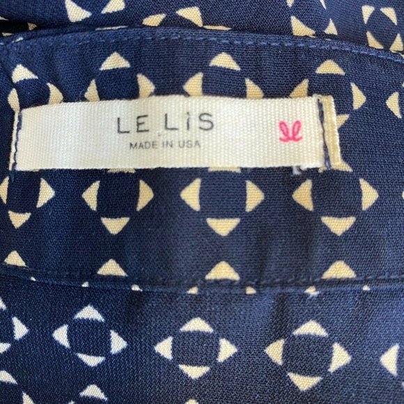 Le Lis Geometric Print Blouse Sz S Small - Picture 3 of 4